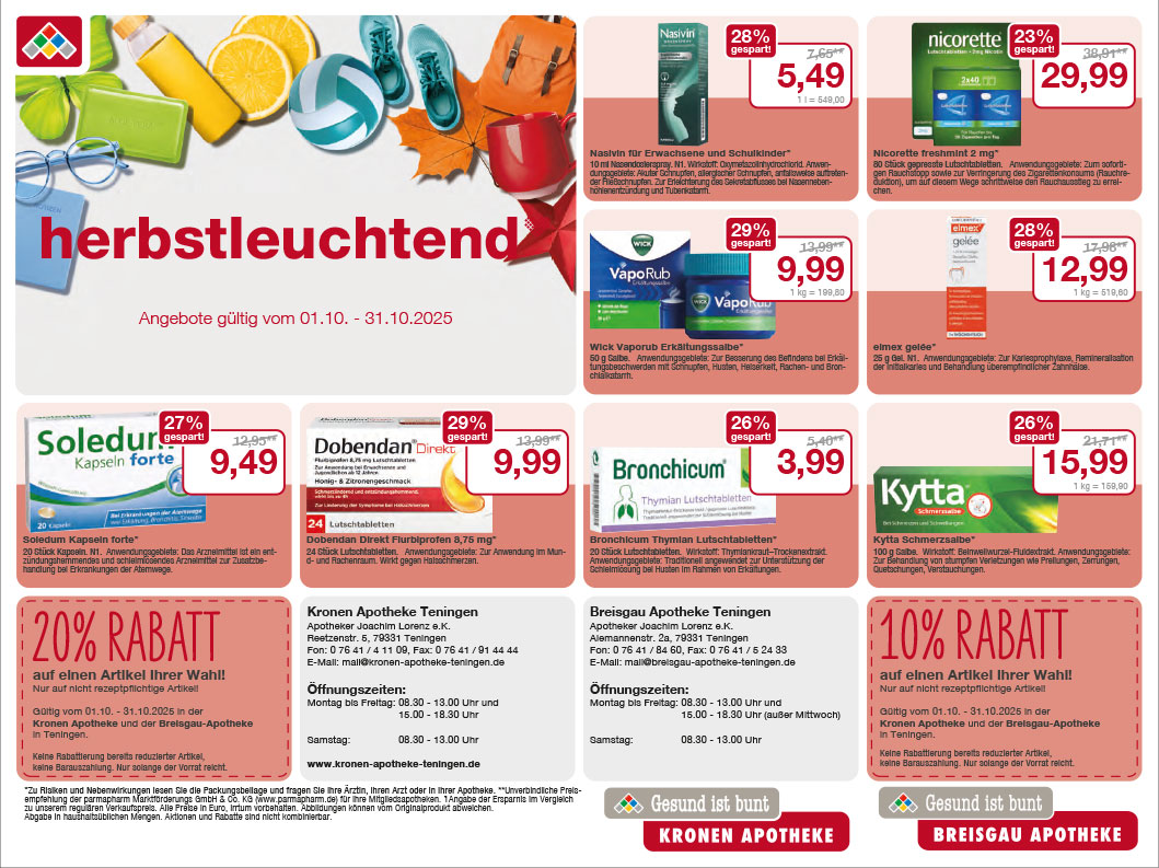 Angebote Oktober