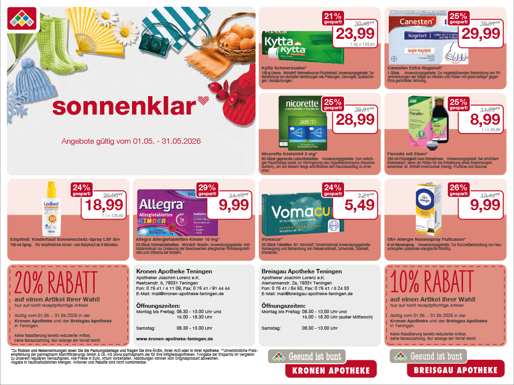 Flyer mit Mai-Angeboten