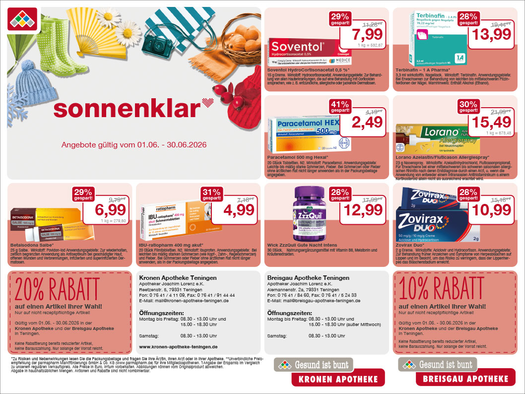 Flyer mit Juni-Angeboten
