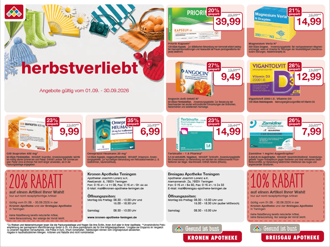 Flyer mit September-Angeboten