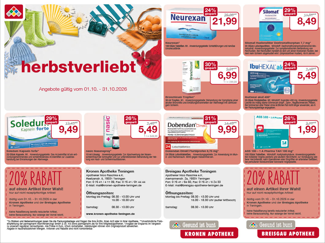 Flyer mit Oktober-Angeboten